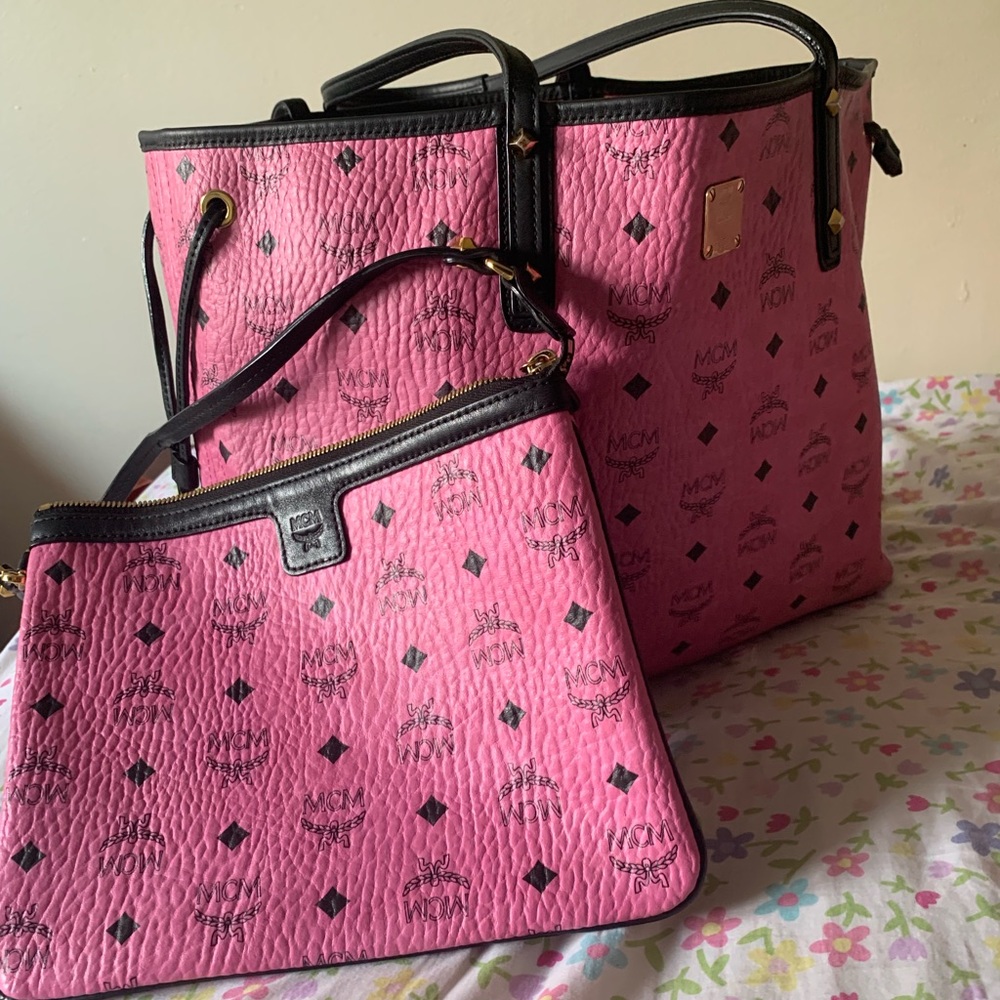 Pink MCM 100% authentic tote.